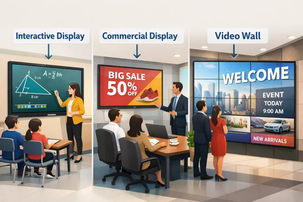 Interactive, Commercial & Video Wall Displays for Offices & Schools in Pakistan 2 Interactive Displays price in Pakistan.
Commercial Displays Price in Pakistan.