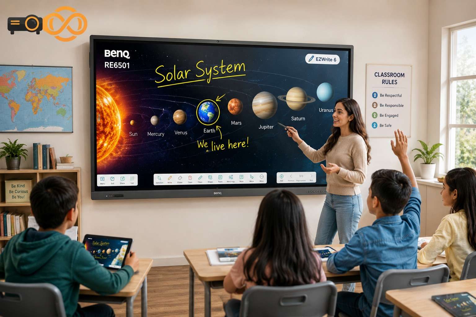 BenQ RE6501 65″ Education Interactive Display