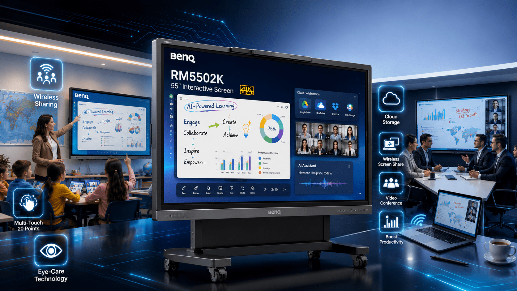 BenQ RM5502K 55″ Interactive Screen